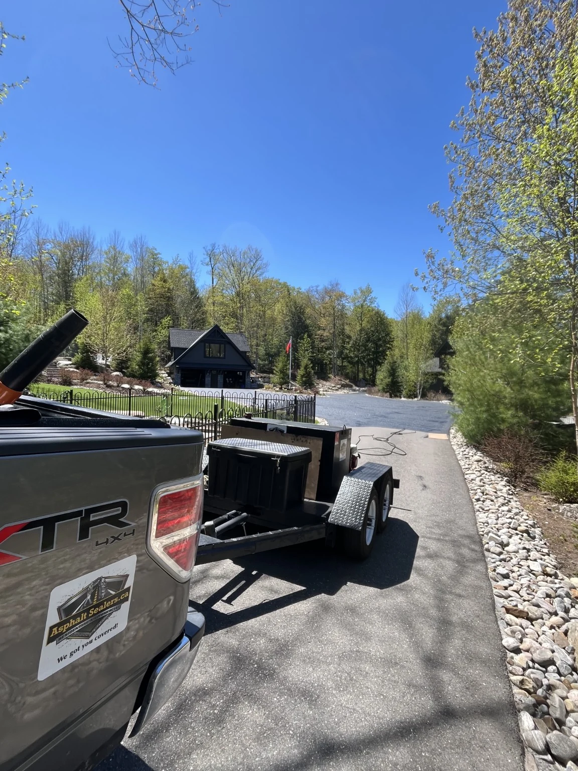 Featured 19,000 sq ft asphalt driveway sealing project